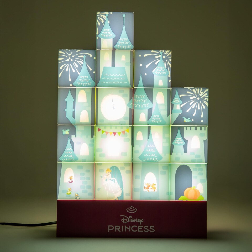 image 1 of Disney Princess Castle Light, Building Blocks Lamp for Bedroom Decor & Gifts for Girls, Paladone