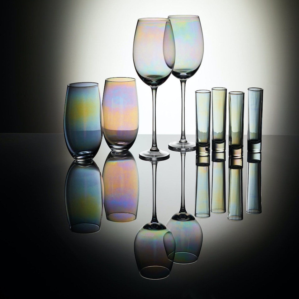 image 1 of BarCraft Iridescent Gin Glasses Set of 2