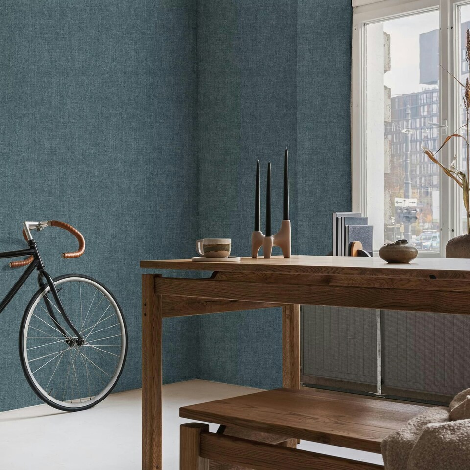 image 1 of Superfresco Easy Zara Teal Wallpaper | Blue | Blue | 10m Length x 52cm Width
