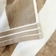 image 3 of Cabana Stripe Large Beach Towel - 100% Cotton | Brown | Taupe | One size
