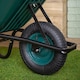 image 6 of 110 Litre 150kg Capacity Heavy Duty Outdoor Pneumatic Plastic Garden Wheelbarrow in Green