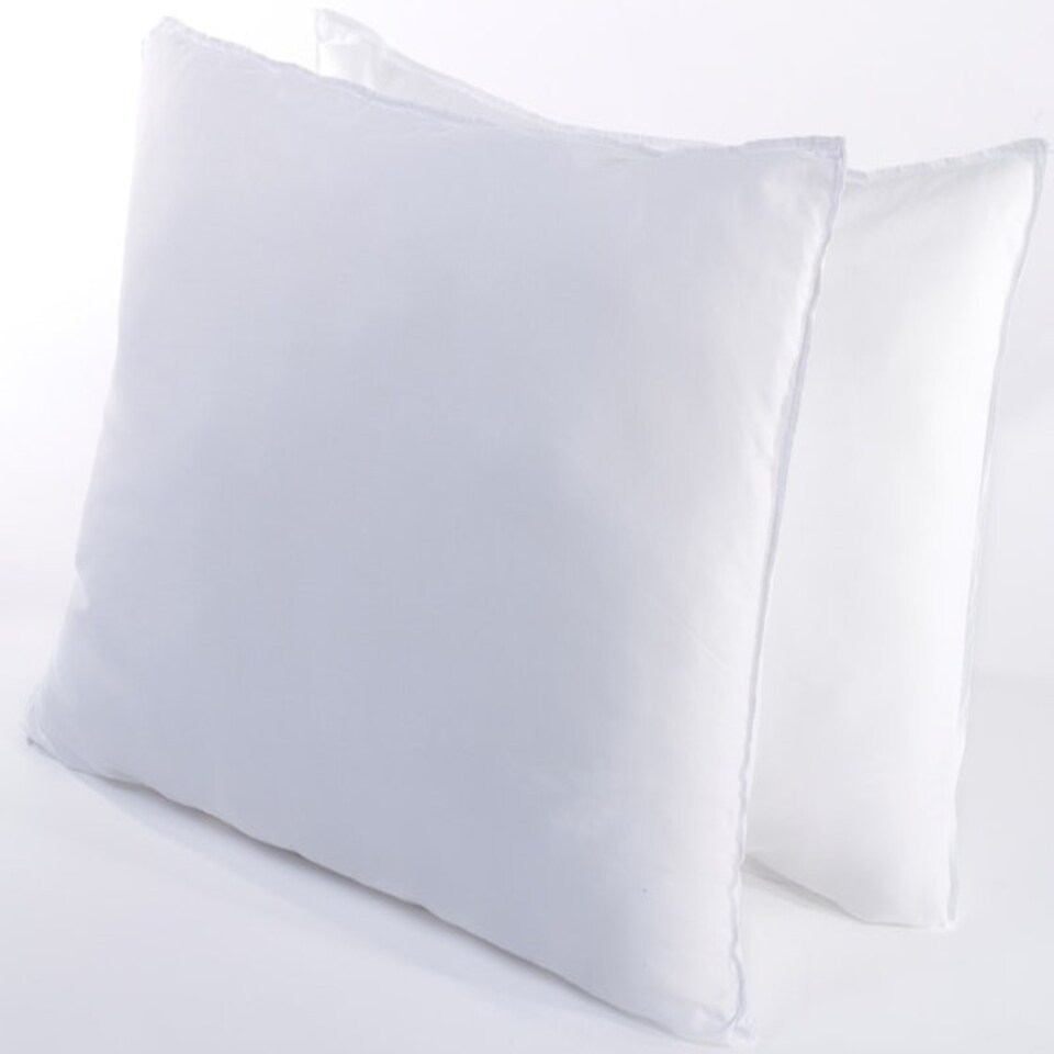 Egyptian Cotton Pillow Pair Soft Luxury Feel Hollowfibre Filling White