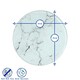 image 5 of Harbour Housewares Round White Glass Placemats - 30cm - 6pc Dining Heatproof Set White