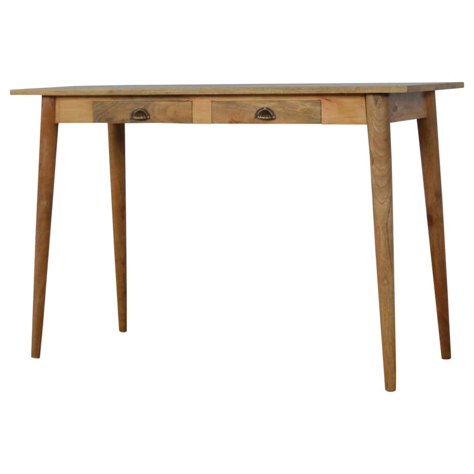 image 1 of Artisan Furniture Solid Wood 2 Drawer Nordic Writing Desk