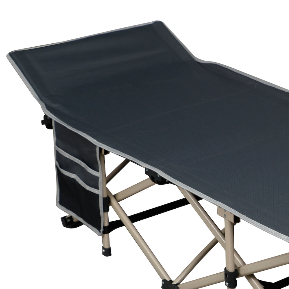 image 1 of Yaheetech Metal Folding Camping Bed Outdoor Indoor-Army Grey | Grey | Grey | Portable/Travel | 1