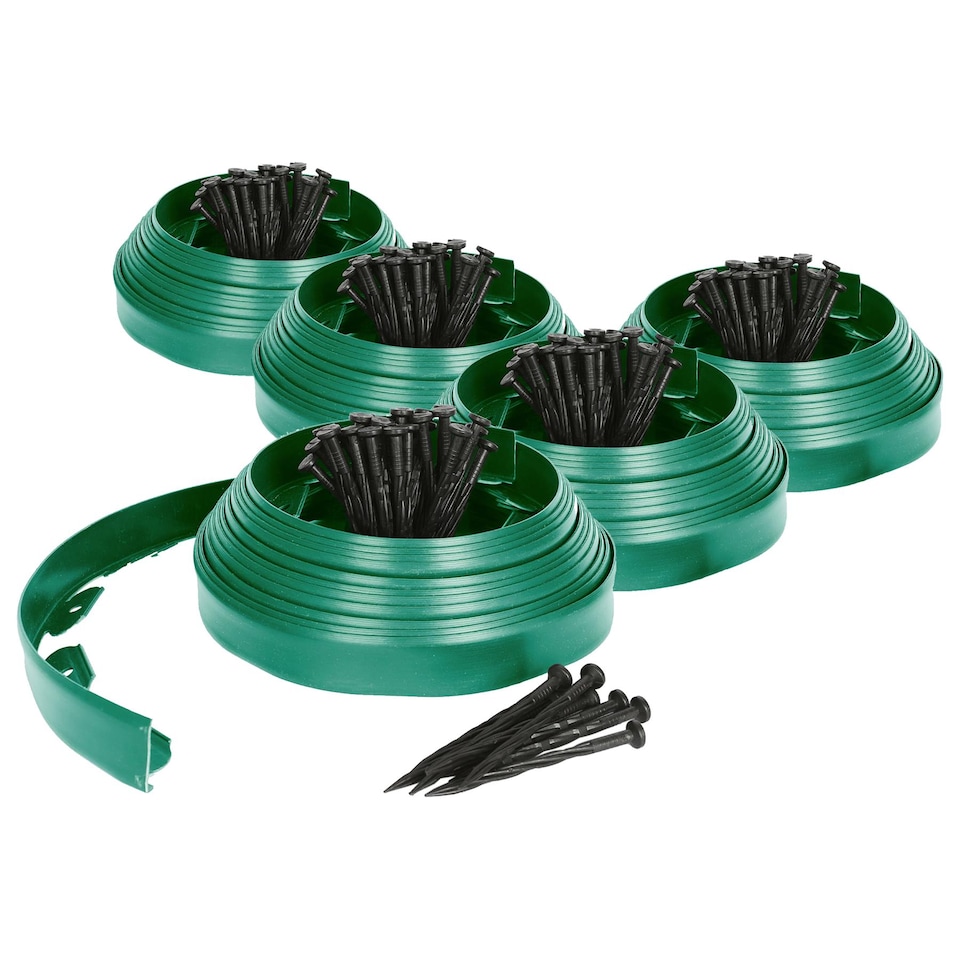 image 1 of Harbour Housewares Flexible Plastic Lawn & Path Edging - 50m x 4cm - Green | Green | Green | 5
