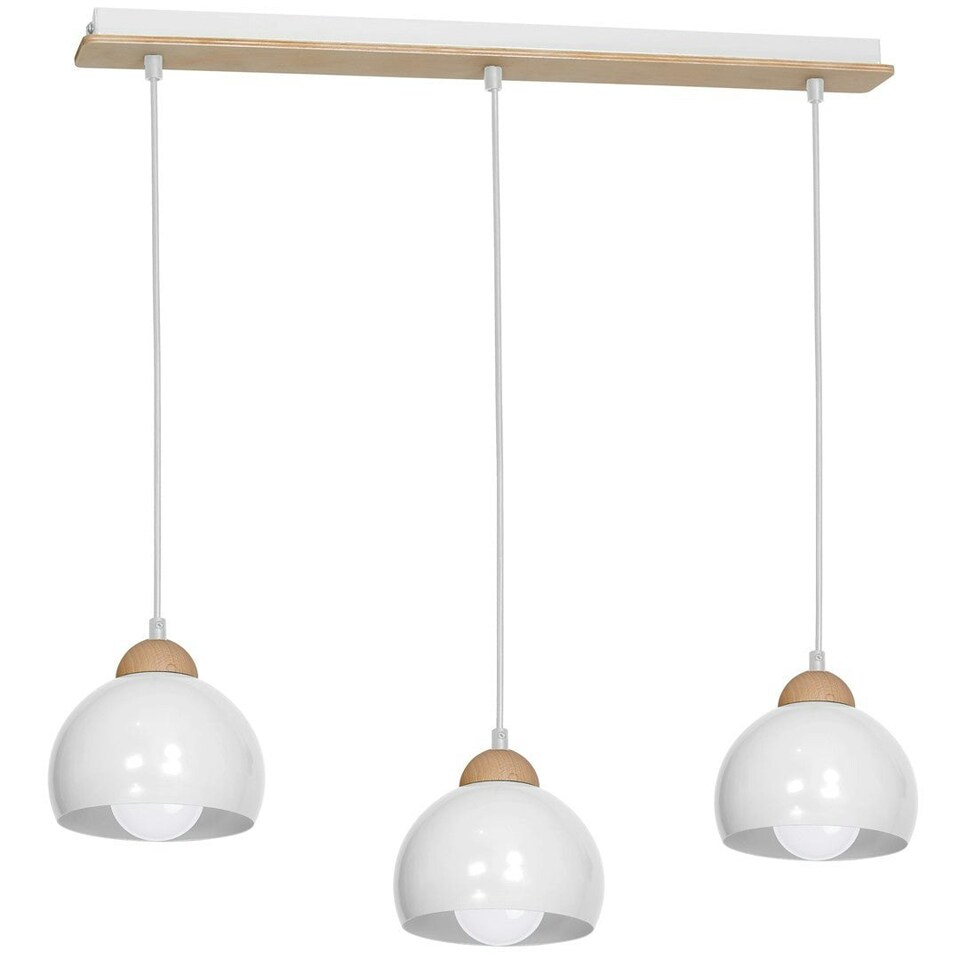 image 1 of Milagro Pendant Lamp Dama White 3XE27