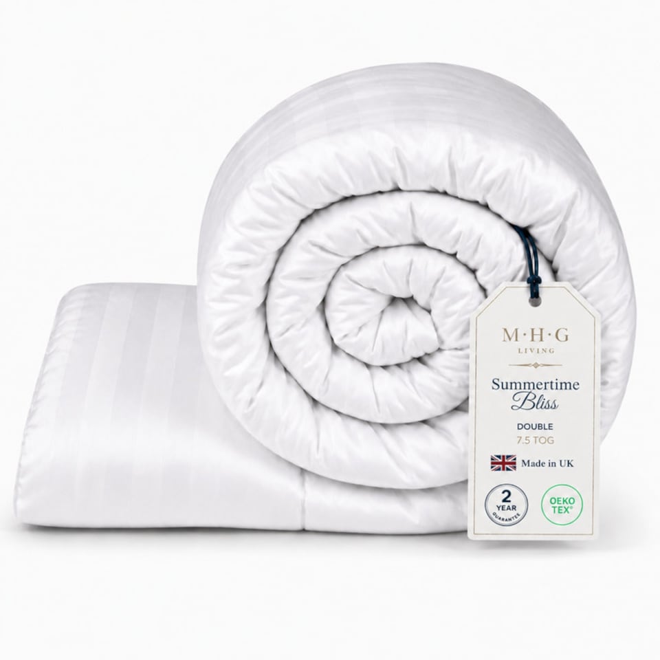 image 1 of MHG Living 7.5 Tog Summer Duvet – Lightweight Cooling Hollowfibre Quilt for Hot Sleepers-Double