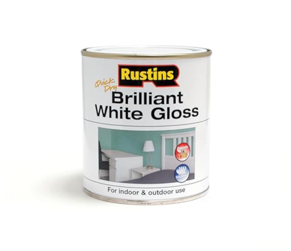 image 1 of Rustins Quick Dry Gloss Paint 250ml - Brilliant White