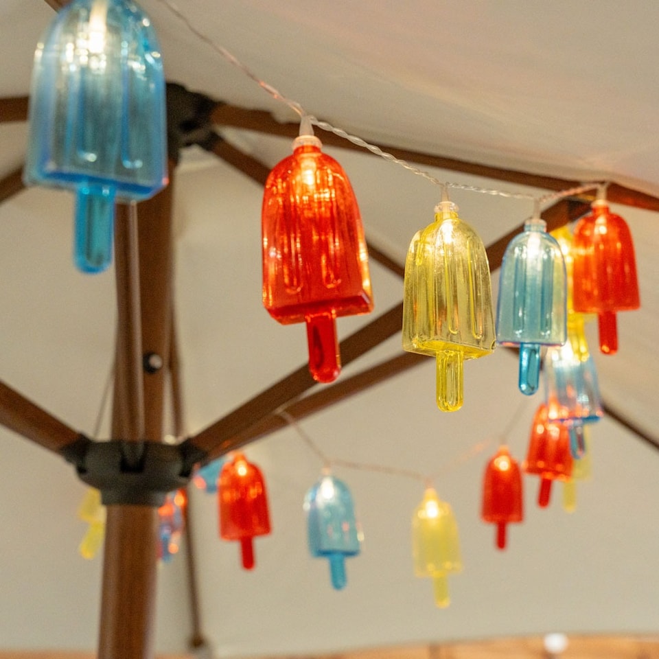 image 1 of ValueLights Ice Lolly Multicolour Outdoor Solar String Light