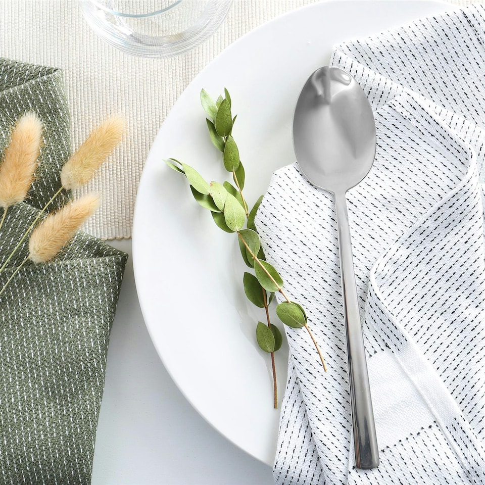 image 1 of Argon Tableware Tondo Stainless Steel Dessert Spoons - 21cm - Pack of 12