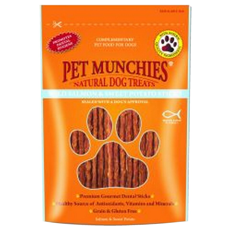 Pet Munchies Wild Salmon & Sweet Potato Dog Treat Sticks - May Vary - 720g
