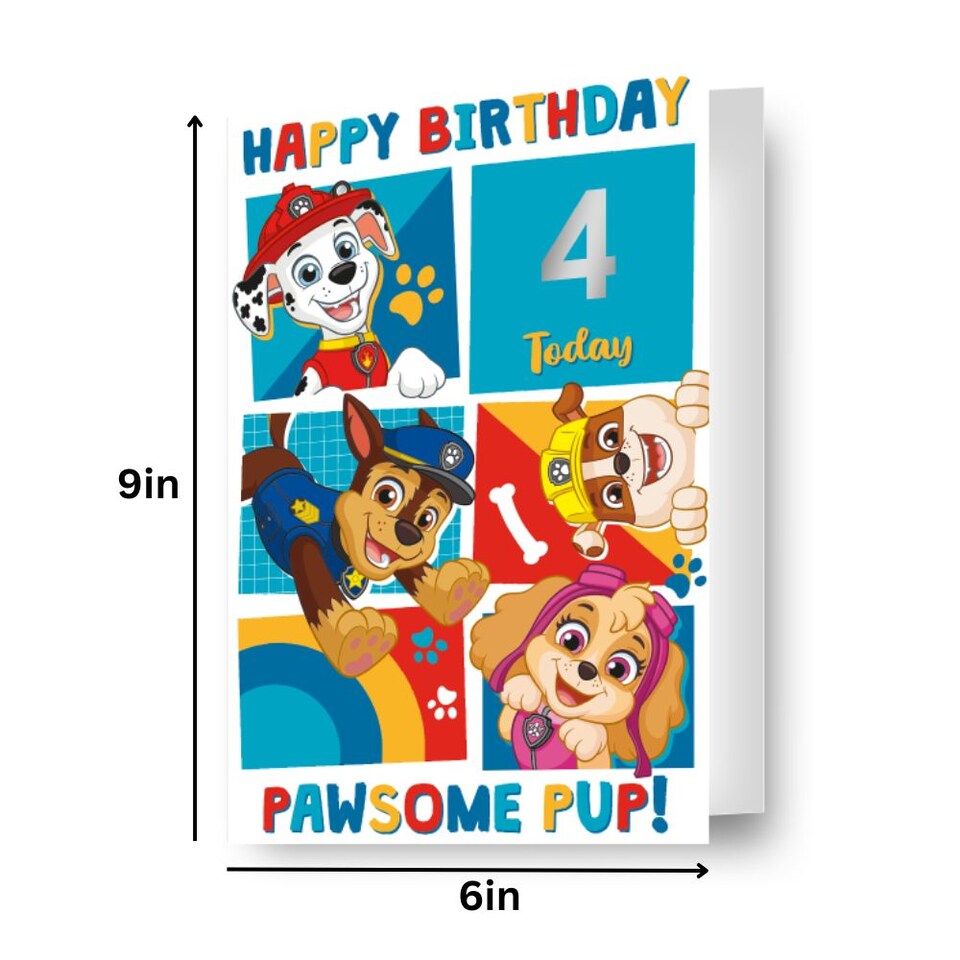 image 1 of Paw Patrol Age Sticker Birthday Card