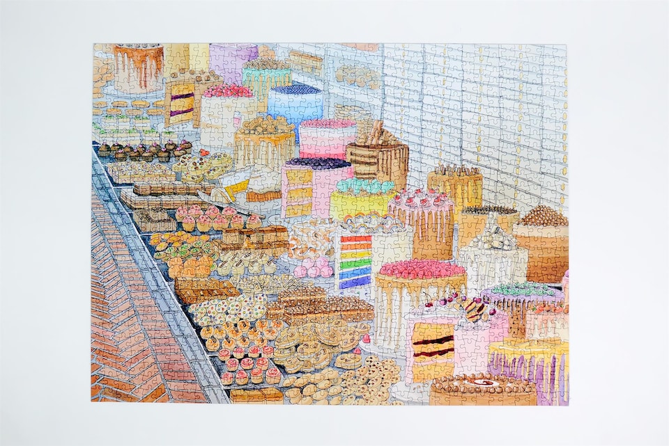 image 1 of At the Farmer's Market 1000 piece jigsaw puzle