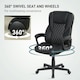 image 6 of HOMCOM High Back Executive Office Chair with Arms Adjustable Height Black 