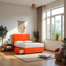 York Hybrid Sprung Orthopaedic Bed Set No Drawers & 54"Headboard Plush