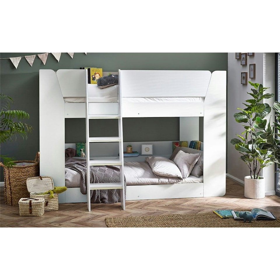 image 1 of All White Finish Bunk Bed 3ft (90cm)