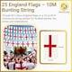 image 4 of 10m/33ft England St George Flag Bunting for FIFA 2026 World Cup – 25 St George Cross PVC Flags 20 x 30cm Double Sided