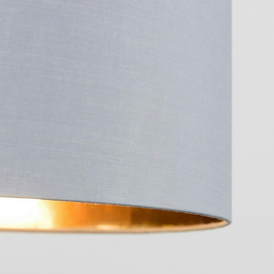 image 1 of ValueLights Reni Large Warm Grey And Gold Ceiling Pendant Shade Grey