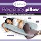 image 2 of Aamira U-Shaped Pregnancy Pillow Memory Foam Maternity Nursing Support Cushion Blue & Grey | Blue | Blue | One Size | 1