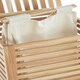 image 5 of Walnut Wood Laundry Hamper Brown