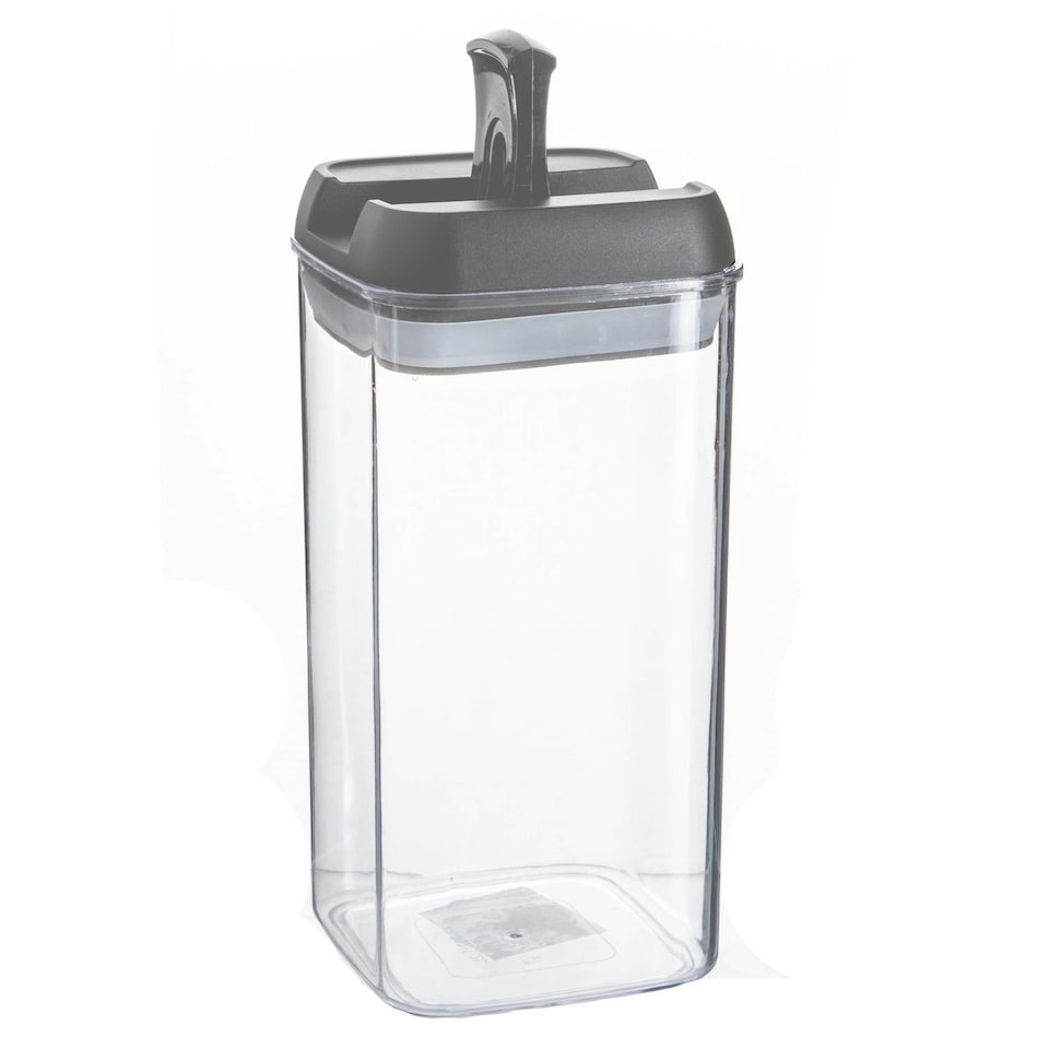 image 1 of Argon Tableware Flip Lock Plastic Food Storage Containers - 1.2 Litre - Grey - Pack of 6