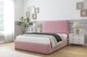 image 2 of Sloomy Belvoir Pink Plush Bed Frame With 45" Upholstered Headboard 5' King