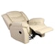 image 3 of Chester Bonded Leather Manual Recliner Chair with Heat And Massage (Cream)