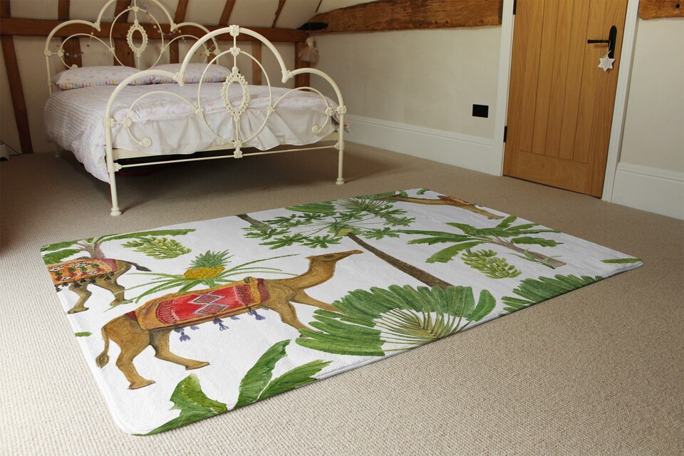 image 1 of Camels & Palm Trees Rug | Multi