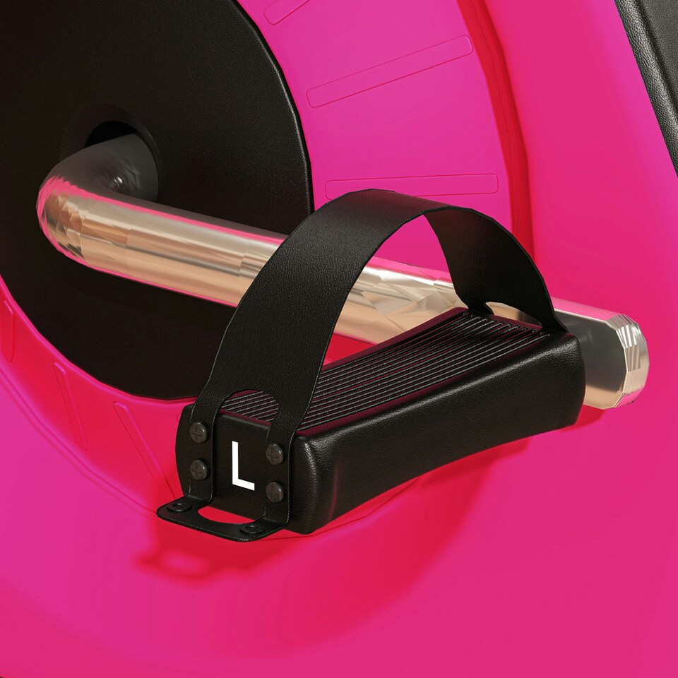 image 1 of SPORTNOW Mini Exercise Bike, Under Desk Bike for Legs, Arms Workout, Pink