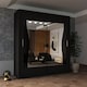 image 2 of Modern Sliding Mirrored Wardrobe 120/150/180/203cm White/Black/Grey/Oak Black | 203cm