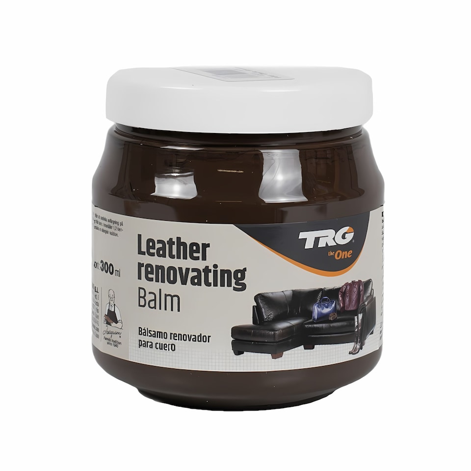 image 1 of TRG Leather Renovating Balm for Colour Restoration of Smooth Leather 300ml | Brown | Dark Brown