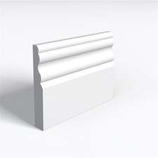 Pack of 20 (Total 20 Units) - Moisture Resistant MDF Primed Regency D Skirting Board - 25mm (T) x 94mm (H) x 4200mm (L)
