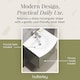 image 7 of Balterley Partial Fluted 2 Drawer Wall Hung Vanity Unit with 1 Tap Hole Curved Basin | Green | Satin Green