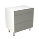 image 1 of 3 Drawer Base Unit 800mm w/ Slab Cabinet Door - Super Gloss Dust Grey Grey | Super Gloss Dust Grey