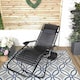 image 3 of Black Multi Position Textoline Zero Gravity Garden Relaxer Chair Lounger