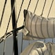 image 5 of Azura Hanging Egg Chair - Swing Pod Egg Chair - Large with deep Grey Cushions