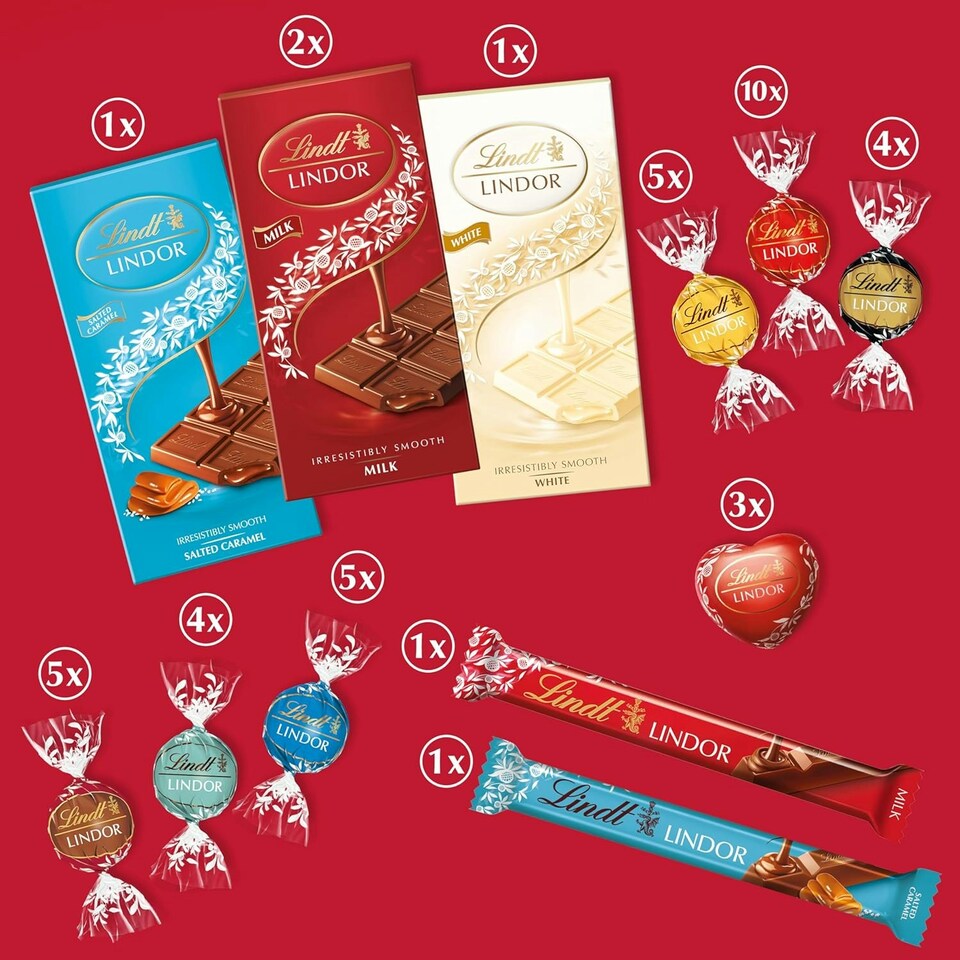 image 1 of Lindt Lindor Official Happy Birthday Chocolate Gift Hamper Box 926g (42-piece Set)