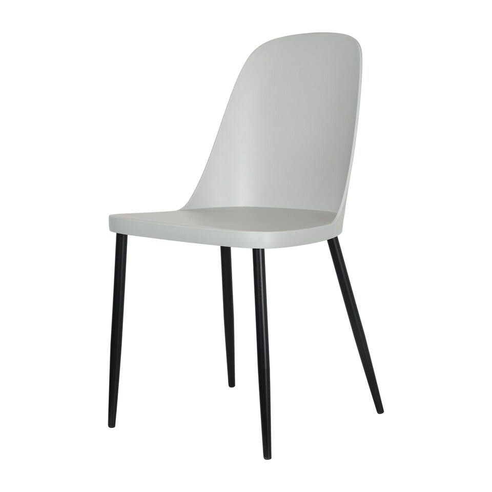 image 1 of Aspen Grey Oak Effect 80cm Square Dining Table with 2 Moulded Duo Design Chairs - Compact Kitchen and Dining Set | Grey | Grey Oak Effect | One Size | 1