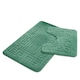 image 1 of VELVETIO Greek Bath Mat & Pedestal Mat Water Absorbent Non Slip Toilet Rugs Green | Sage Green