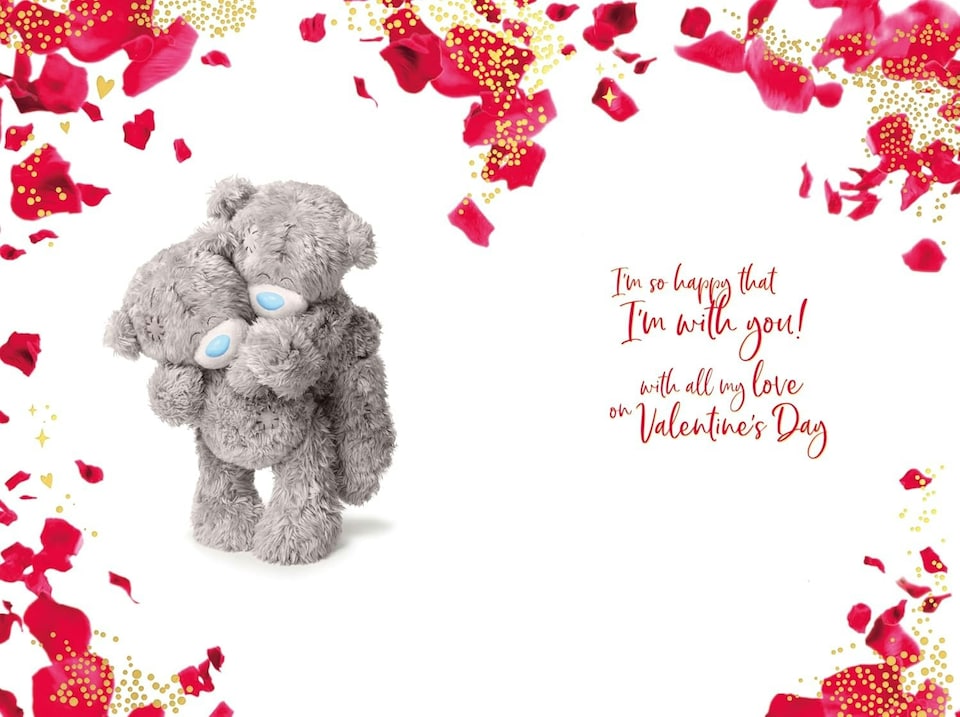 image 1 of Bears Hugging Boyfriend Valentine's Day Card