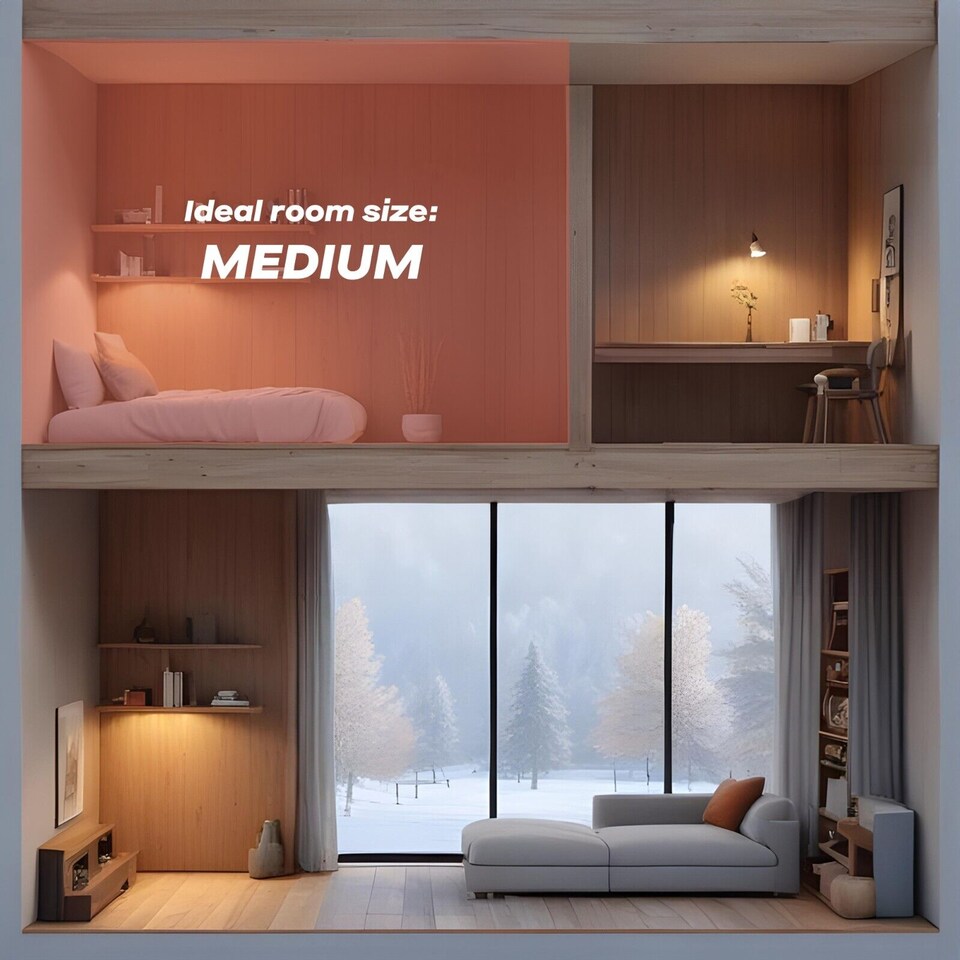 image 1 of Daewoo Portable 2kW Electric Fan Heater with Thermostat & Cool Fan Mode Compact