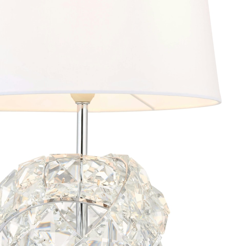 image 1 of Monaco Chrome and Glass Table Lamp