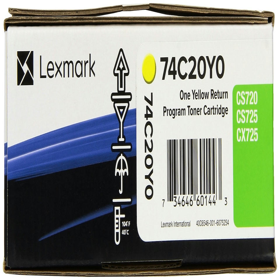 image 1 of Lexmark 74C20Y0 Original Laser Toner - Yellow