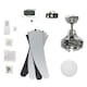 image 2 of ValueLights Apache Silver Ceiling Fan Light