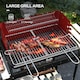 image 3 of Outsunny Charcoal Barbecue BBQ Grill Trolley W/ 5-level Grill Height Ash Catcher