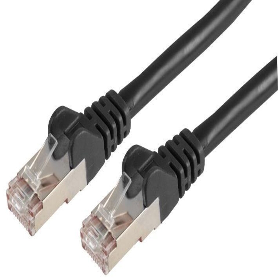 PRO SIGNAL - 20m Black Cat6a LSOH RJ45 Ethernet Patch Lead