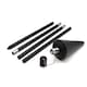 image 5 of Harbour Housewares Metal Cone Garden Fire Torches - 1.46m - Black - Pack of 2