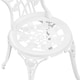 image 7 of Yaheetech 3 Piece Patio Bistro Table Set with Umbrella Hole-White | White | White | 1