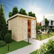 image 1 of Zambezi 6-Log Cabin, Wooden Garden Room, Timber Summerhouse, Home Office - L320 x W274.7 x H210.9 cm Brown